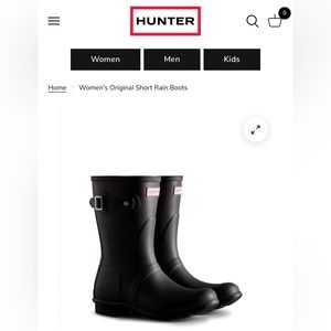 Hunter Women’s Original Short Rainboot in black